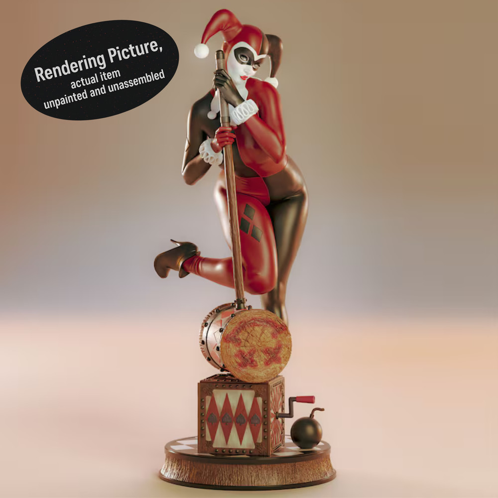 Harley Quinn Joker Unpainted DIY Model Kit 1:6 scale 3D Printed Statue Figure