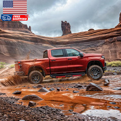 6 Inch Running Boards Compatible with 2019-2025 Chevy Silverado/Gmc Sierra 1500
