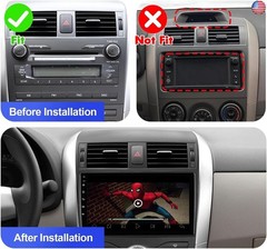 2+32G Android 13 Double Din Car Stereo for Toyota Corolla 2009-2013 with 9 Inch