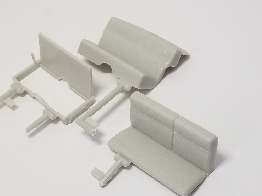 1958 Edsel Pacer SEATS from AMT 1:25 Model Kit 58