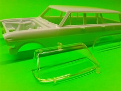 1963 Nova Chevy II Station Wagon 1/25 Windshield Glass Body Shell Model Car AMT