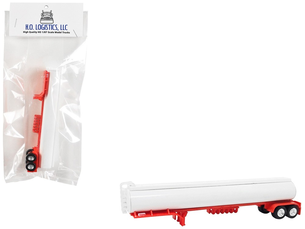 HO Logistics Replicas HL-308 1/87 Tanker Trailer White and Red (HO)