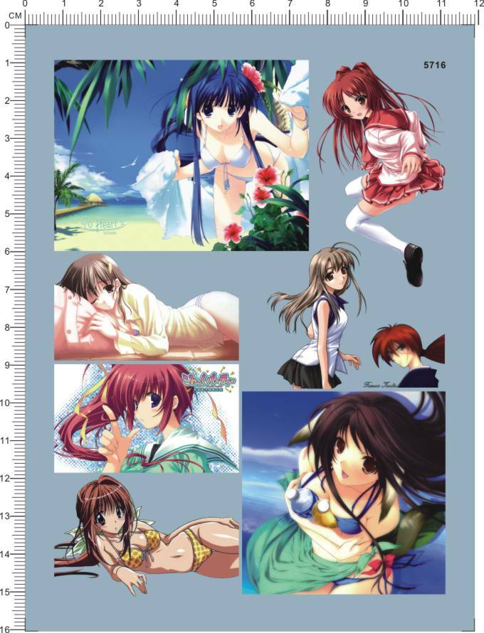 Itasha decals Anime Girl for model kits 5716