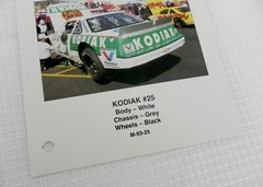 Blue Ridge #25 Kodiak 4 Piece 1991-93 Ken Schrader 1/24 Nascar decals
