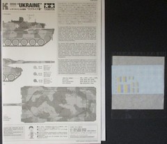 Tamiya 1/35 German Leopard 2A6 Ukraine – Decals from Kit No. 25207