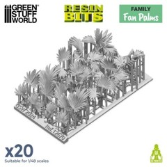 3D printed set – Fan Palms – Resin Bits – Plants and Vegetation – Trees-Fantasy