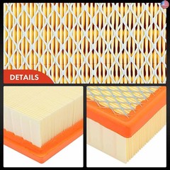 A-Premium 2-PC Engine Air Filter Compatible with Ford, Lincoln, Mazda &