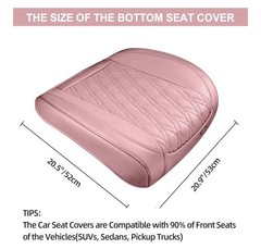 BWTJF Front Car Seat Bottom Covers 2 Pack, Universal Auto Seat Cushions, Nappa L