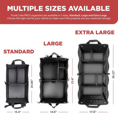 XL Premium SUV, Truck, Car Trunk Organizer with Expandable Compartments – Lightw