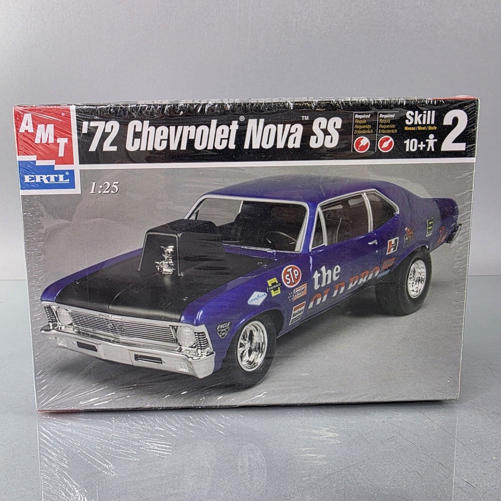 AMT ERTL ’72 Chevrolet Nova SS 1:25 Model Kit 31547 The Old Pro OPEN BOX