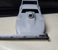 3d printed 1969 Dodge Challenger Daytona Pro Mod drag body model slot car v2