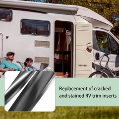 1″ Black Vinyl Trim Molding Screw Cover RV Boat Camper Travel 25 ft,