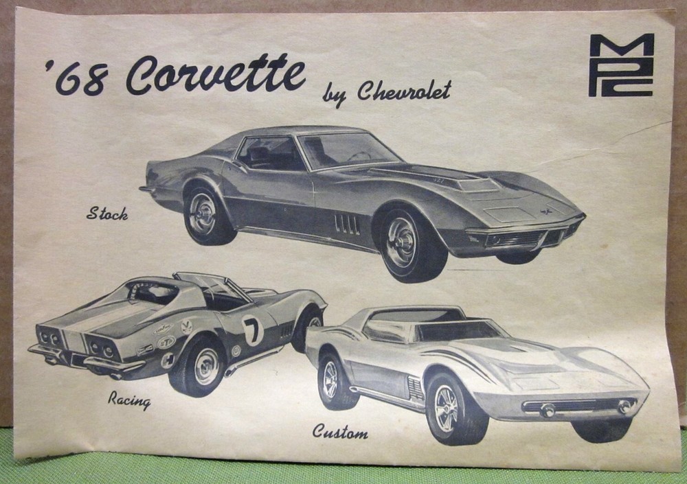 1968 CORVETTE Stock Racing Custom model instructions Model Products 1960s manual
