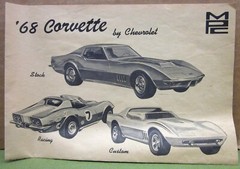 1968 CORVETTE Stock Racing Custom model instructions Model Products 1960s manual