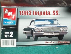 AMT 1963 CHEVY IMPALA SS HARDTOP PLASTIC MODEL KIT 1/25 SKILL LEVEL 2 OB
