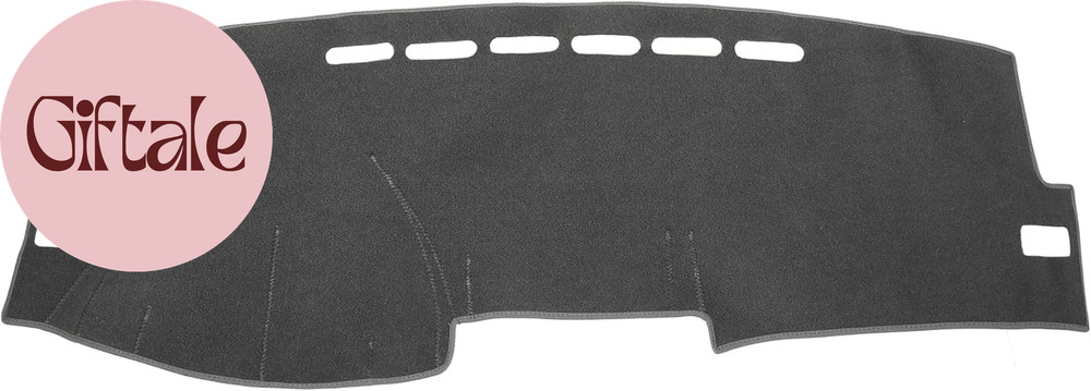 Car Dashboard Cover Gray Polyester Non-Slip Dash Cover Mat Protector Carpet Sunp