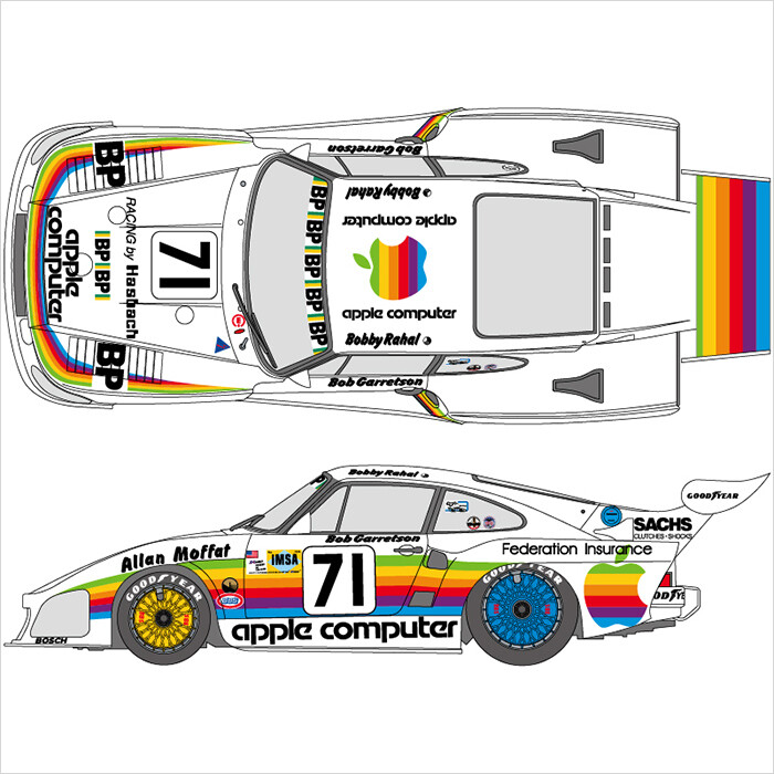 SHUNKO MODELS 1/24 Apple Porsche 935K3 1980 LM Decal Set for NuNu a090