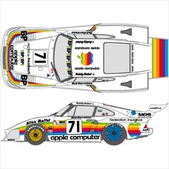 SHUNKO MODELS 1/24 Apple Porsche 935K3 1980 LM Decal Set for NuNu a090