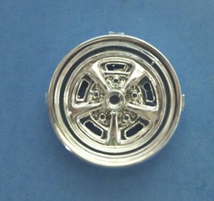 Set of 4 New Revell Chevy Rally Chrome 5 spoke Magnum Style Rims 1/25 Scale