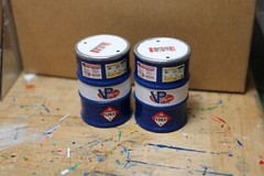 1/18 Scale Fuel Barrels (2)  Shop Garage Diorama items from Austin’s Garage