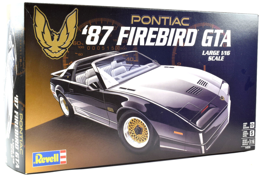Revell 1987 Pontiac Firebird GTA Large 1/16 Scale Plastic Model Car Kit 14535