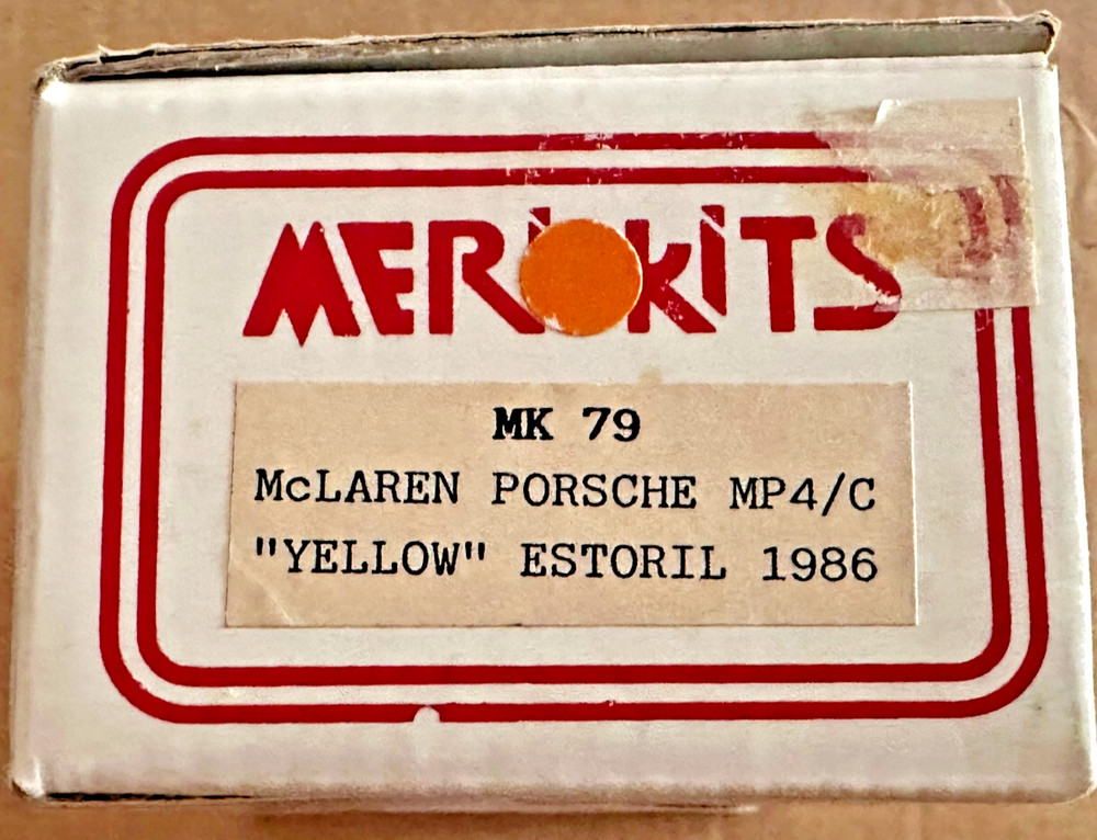 McLaren Porsche MP4/C “Yellow” Estoril 1986 F1 1/43 Meri Kits – not Tameo/BBR