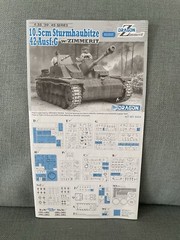 Dragon Sturmhaubitze 42 Ausf G Zimmerit 1/35 6454 Complete WWII 10.5cm Mode