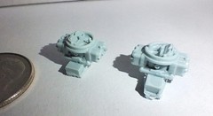 FAB25805 Vintage 600cfm Holley Street Carbs Pressure Cast Resin 1/25 Scale 2 Pcs