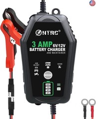 3-Amp Car Battery Charger, 6V and 12V Smart Fully Automatic Battery Charger