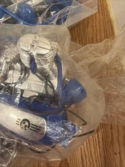 Vintage Model Motorcycle Parts Lot Misc Blue Bikes