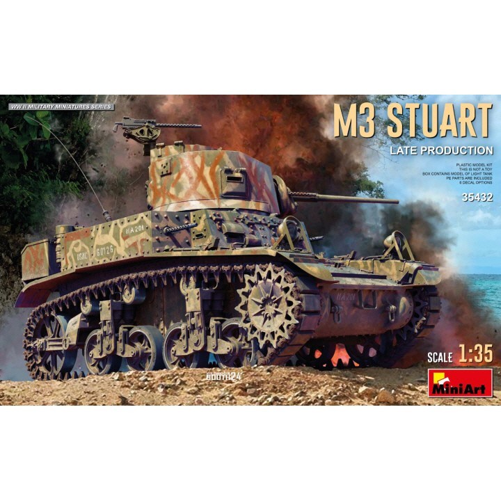 Miniart #35432 1/35 M3 Stuart Light Tank. Late Prod