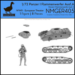 NUMODEL NMGER405 | 1/72 Resin WWII Panzer I Ausf A Flammenwerfer Light Tank Kit