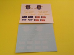 MICHIGAN STATE POLICE – 1/24 – 1/25th Scale Waterslide Police Decals