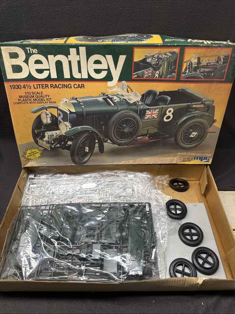 MPC The Bentley 1930 4 1/2 Liter Racing Car 1/12 Opened Sealed Inside Complete