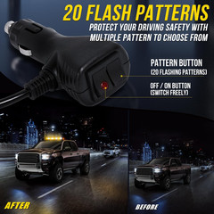 34Inch 166 LED Emergency Rooftop Strobe Lights Bar Flashing Safety Traffic Advis