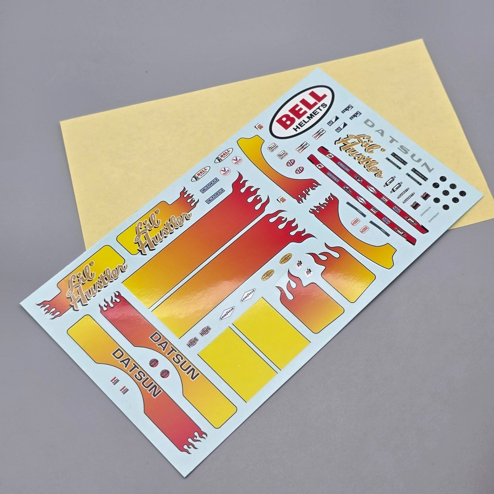 MPC 1/25 1975 Datsun Pickup Lil Hustler Parts Kitbash Decal Sheet