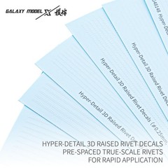 Galaxy G48147-153 1/48 Hyper-Detail 3D Raised Rivet Decals For Rapid Application