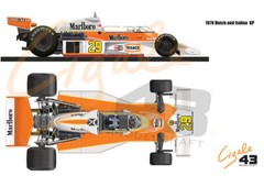 NEW Decals McLaren M23 1978 F1 1/43rd scale for Tameo Kits by Cigale 43 CDS016