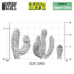 3D printed set – Saguaro Cactus – Resin Bits – Plants and Vegetation – Fantasy