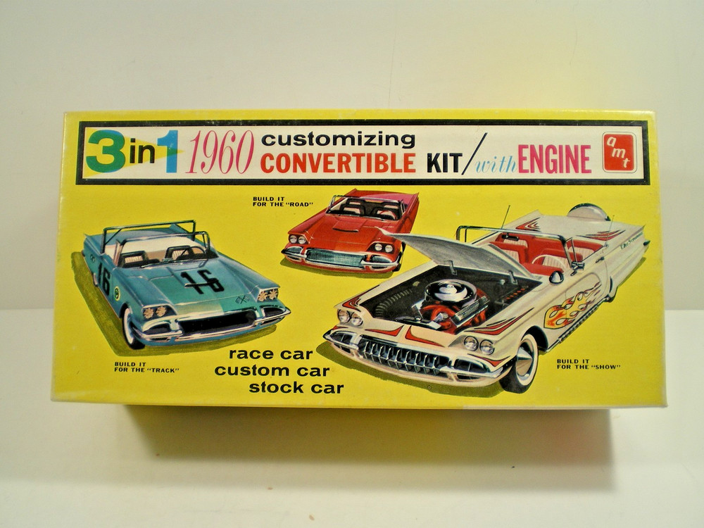 VINTAGE AMT 1960 THUNDERBIRD CONVERTIBLE KIT #1260 REBUILDER OR PARTS *L@@K!