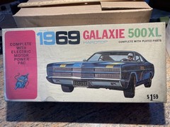 RARE vintage ‘60’s PALMER FORD 1969 Galaxie 500 XL motorized model kit SEALED