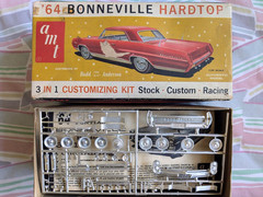 ULTRA RARE! ORIGINAL VINTAGE AMT 1964 PONTIAC BONNEVILLE HT KIT *COMPLETE *L@@K!