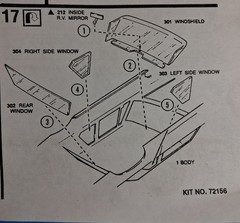 64 DODGE 330 COLOR ME GONE – CLEAR WINDOWS – LINDBERG – MODEL CAR KIT PARTS LOT