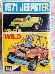 L@@K! RARE NIB ORIGINAL VINTAGE MPC “MILD & WILD” 1971 JEEPSTER KIT *SEALED BAG!