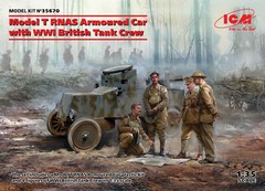 ICM 35670 – Model T RNAS Armoured Car with WWI British Tank Crew – Model Kit