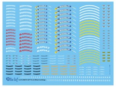 Blue Staff 1/12 Tire & Wheel Manufacturer Logo Decal 6 Types Set JP a445