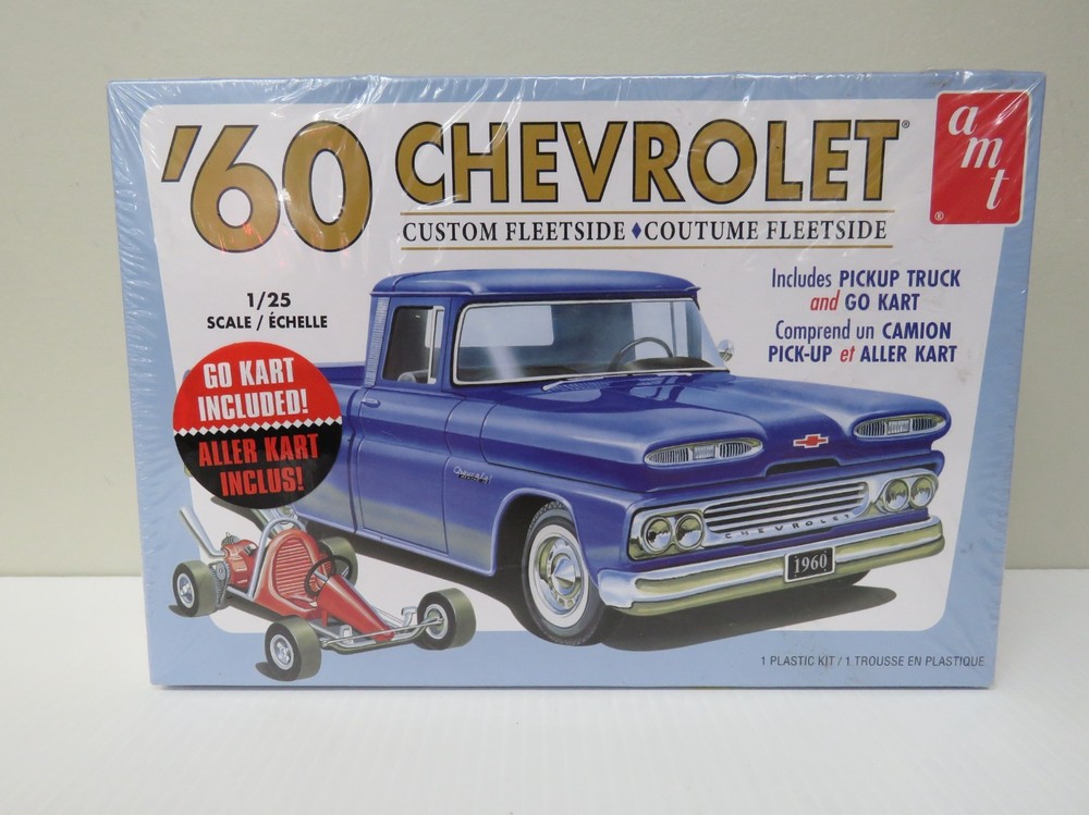 AMT 1960 Chevy Fleetside Pickup with Go Kart 1:25 – NEW – Free Shipping