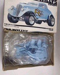 Vintage 1979 AMT 1933 Willys Coupe 1/25 Model Kit #2402 Collectible