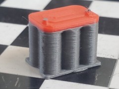 Battery Charger Shelf Gas Can Air Tank 1/24 1/25 Scale Garage Blue Red Top Green