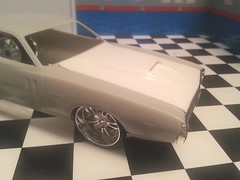 LEX’S SCALE MODELING Resin Custom Cowl Hood ’71 Dodge Charger AMT 1/25.